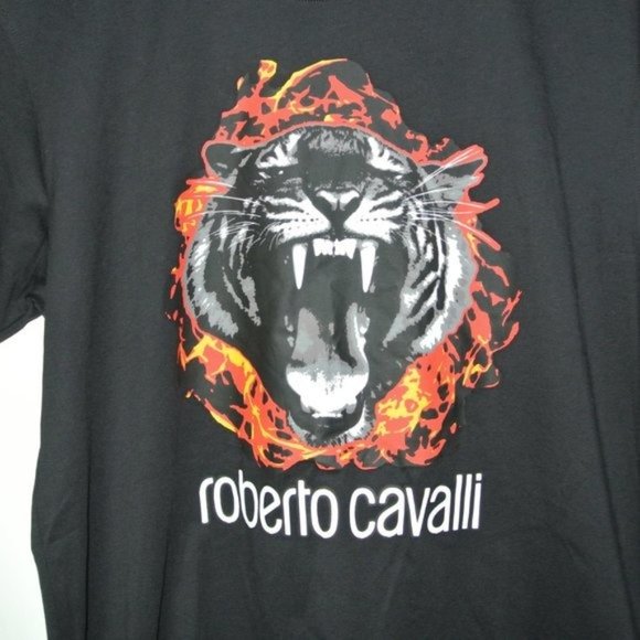 Roberto Cavalli Men's Graphic‎ Tiger Head Tee XL - Picture 2 of 10